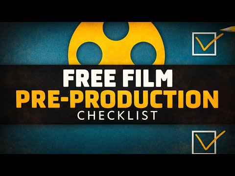 FREE Film Pre-Production Checklist - Planning A Film