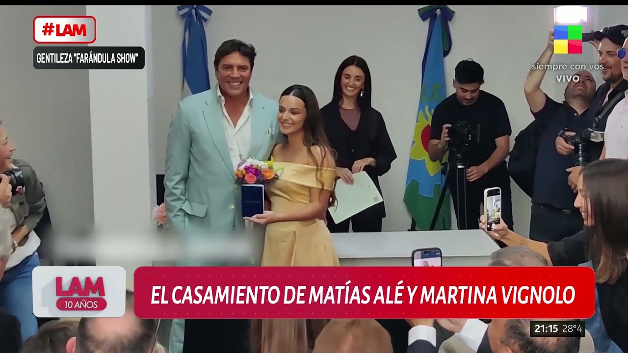 😬 EL CASAMIENTO DE MATÍAS ALÉ Y MARTINA VIGNOLO
