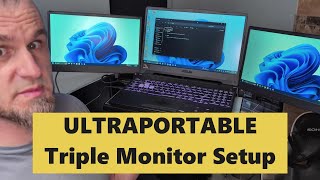 The ultraportable Triple Laptop Monitor Extender with Metal Base by KEFEYA f3 #founditonamazon