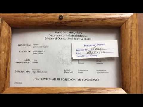 Vintage Montgomery Hydraulic Swing Door Elevator at another Condo Building in Capitola, CA