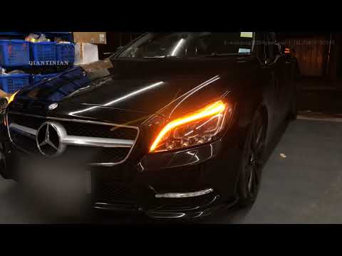 Mercedes-Benz CLS 500 (W218) old retrofit new geometric multi-beam LED headlights
