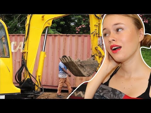 Part of a video titled Moving a Shipping Container Without a Crane - YouTube