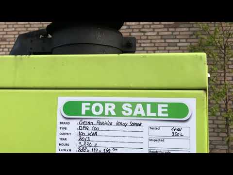 Gesan DPR 100 Perkins Leroy Somer 100 kVA Supersilent Rental generatorset stocknr 3305