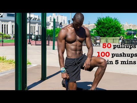 THE ULTIMATE ENDURANCE WORKOUT 5 MIN DRILL / 50 PULLUPS 100 PUSHUPS IN 5 MINS
