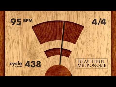 95 BPM 4/4 Wood Metronome HD