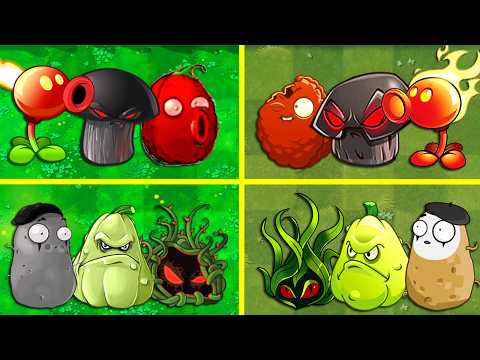 Random All Team 3 Plants PVZ 1 vs PVZ 2 Battlez - Who Will Win?