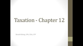 Chapter 12   Taxation