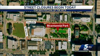 Road closures begin for upcoming Festival of the Arts in downtown OKC