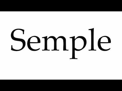 How to Pronounce Semple