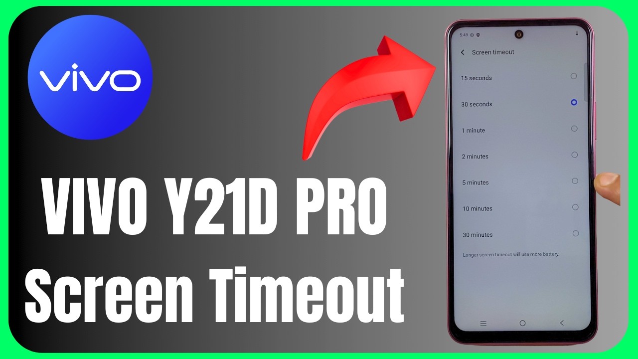⏰ Vivo Y21D Screen Timeout 😱📱 | Change Screen Sleep Time Easily! 🔥