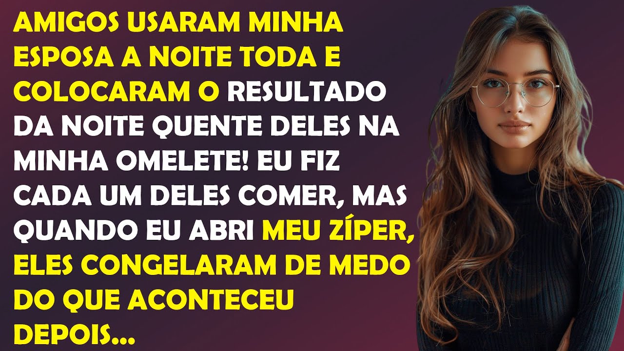 Meus amigos usaram minha esposa e gozaram na minha omelete! Me vinguei.