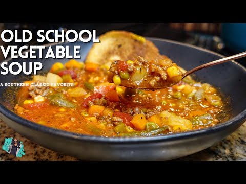 THE BEST OLD SCHOOL VEGETABLE SOUP JUST LIKE GRANDMA'S | EASY RECIPE TUTORIAL