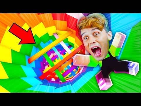 Pulei do MAIOR TRAMPOLIM de ARCO-ÍRIS do MINECRAFT 🌈 RAINBOW DROPPER 🌈  | minecraft #37