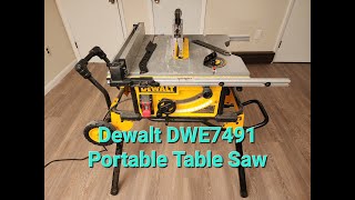 Dewalt Portable Table Saw Walk through and Blade Change DWE7491