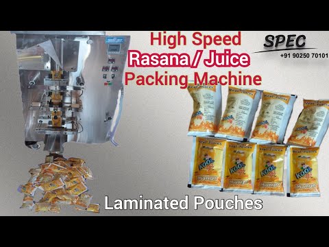 Juice Pouch Packing Machine in Laminated Pouch