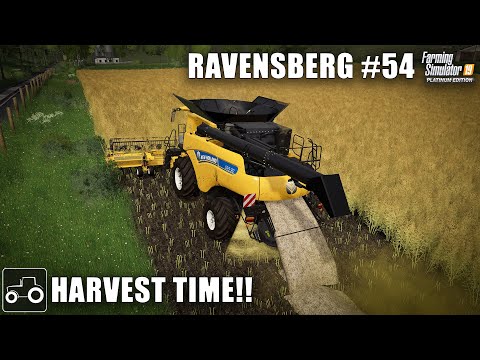 Harvesting Canola & Barley, Baling Straw, Making Hay - Ravensberg #54 Farming Simulator 19 Timelapse