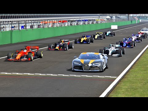 Bugatti Chiron Super Sport 300+ vs F1 2019 Cars - Monza