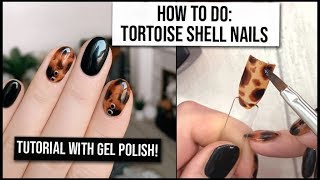 TUTORIAL: How to do Tortoise Shell Nails with Gel! | xameliax