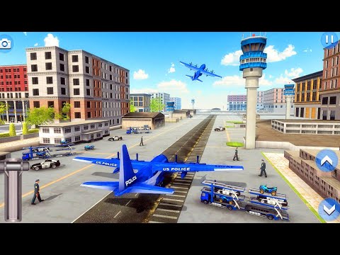 US Police ATV Quad Bike Transport Cargo Plane Game - Android GamePlay #13