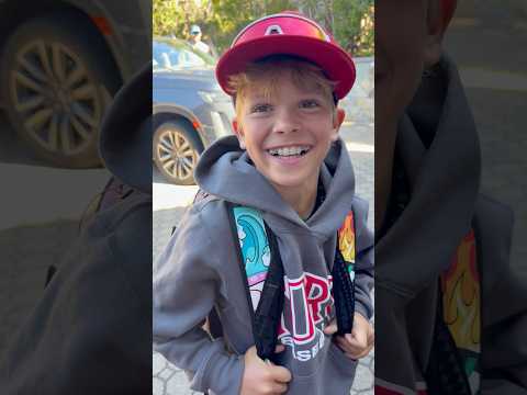 ‼️SCHOOL IS OUT‼️ How Tydus showed up for his last day of school…… #funny #summer #family #school