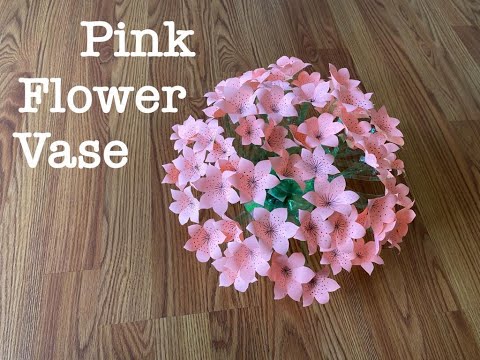 How to make a pink flower vase
