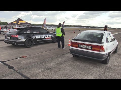 700HP Opel Kadett Turbo vs Audi RS6 Avant C7