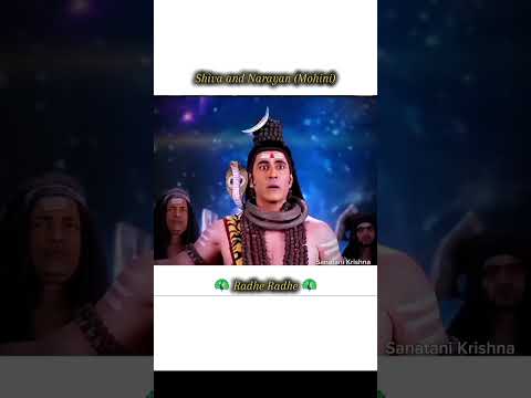 Shiva and Narayan as Mohini 😃 / Radhe Radhe #radhakrishna #mahadev