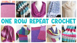 Amazing ONE Row Repeat CROCHET Ideas! (Easy & Relaxing!)