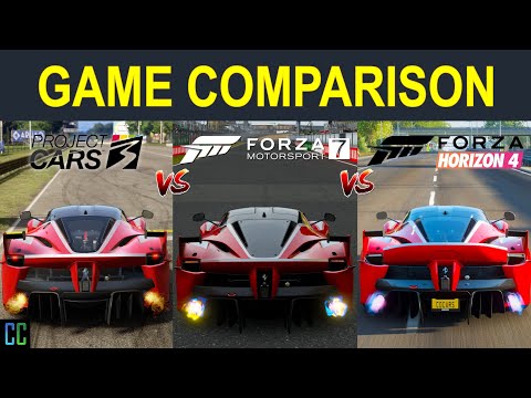 Project Cars 3 vs. Forza Motorsport 7 vs. Forza Horizon 4 l Graphics & Engine Sound Comparison