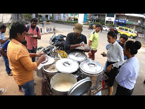 Man Selling Best Breakfast on his Bike @ Hyderabad | Any Breakfast 20 Rs Only | Amazing Food Zone