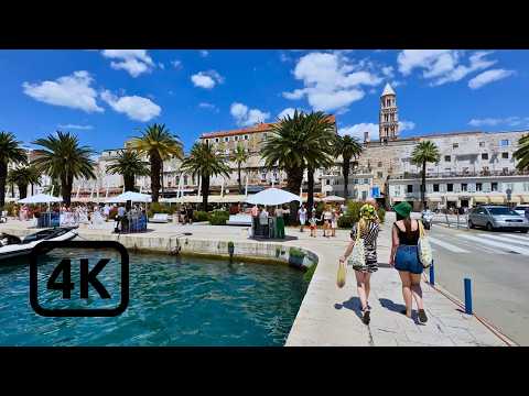 Croatia 4K [Walking Tour] Split Old Town - Historic Streets & Beautiful Architecture
