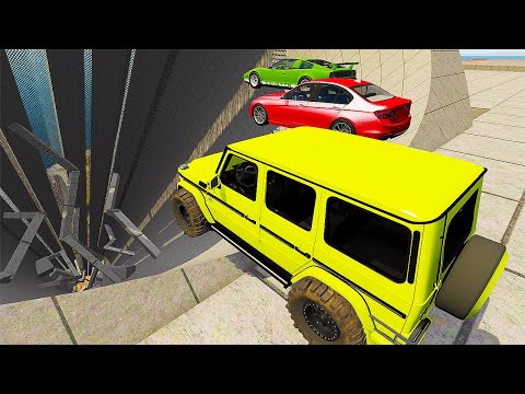 Cars VS Dangerous Fall Down The Ramp - BeamNG Drive