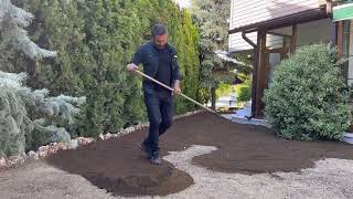Sıfırdan bahçe düzenlemesi kaya bahçesi ve çim ekimi Landscaping resto