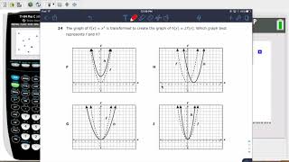 Released Algebra 2017 EOC Full #21-25 Solutions and Explanations STAAR