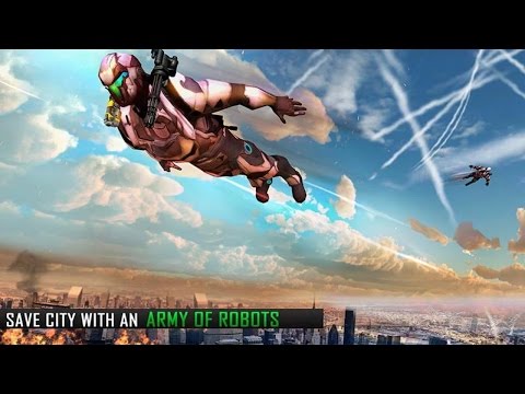 Flying Robot Grand City Rescue Android Gameplay