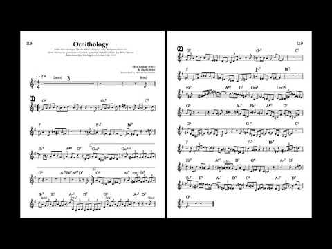 Ornithology - from "Charlie Parker 60 Melodies and Solos" book - Concert Pitch