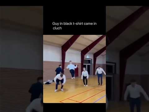 Guy in black t-shirt came in cluch