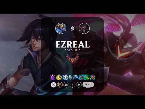 Ezreal Mid vs Lucian - KR Grandmaster Patch 12.23