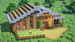 ⚒️ Minecraft | How To Build a wooden Survival Starter House