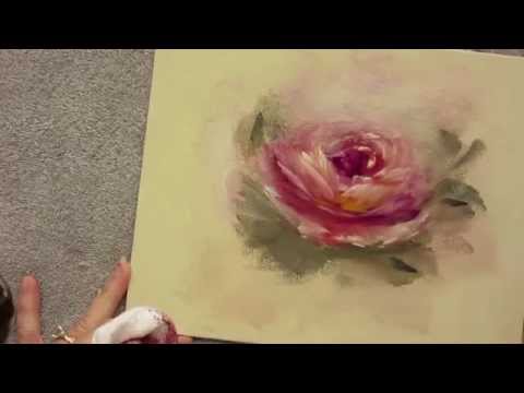 Casual Rose - Large Brush Techniques Demo