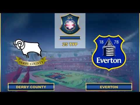 AFL. England. Premier League. 25 Tour. Derby County - Everton