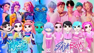 😈🎵 My Talking Angela 2 | K-POP DEMON HUNTERS VS Saja Boys | New Cosplay | Makeover 🔥✨