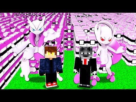 LABIRINTO LUCKY PIXELMON MEGA MEWTWO X VS LABIRINTO LUCKY PIXELMON MEGA MEWTWO Y - MINECRAFT