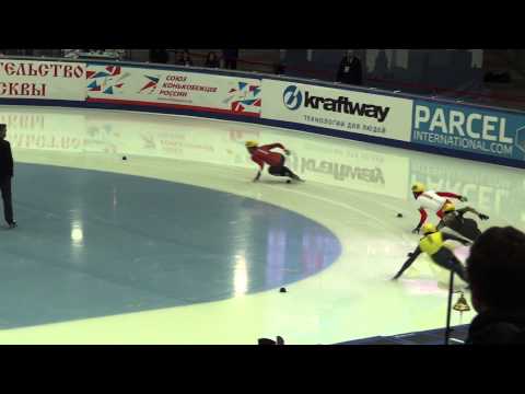 KNOCH, GIRARD, YOKOYAMA, LIFYRENKO. Short-Track ISU World Championship 2015 500m Men