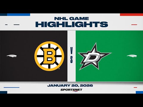 NHL Highlights | Bruins vs. Stars - January 20, 2026