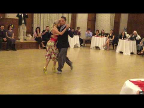  Eleonora Kalganova  and  Michael Nadotchi  are  dancing  at  Fire and Ice Tango Festival  in  2017