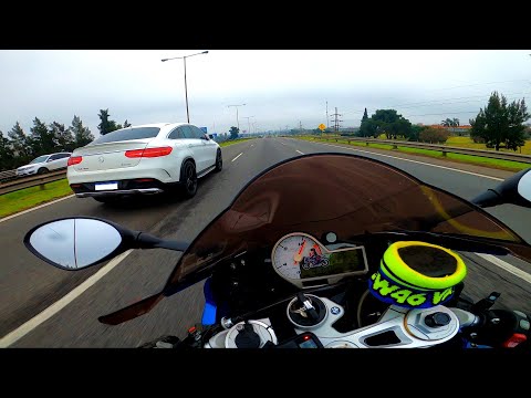🚀Motos vs Autos - BMW S1000RR Argentina VS Mercedes Benz GLE 400 Coupe 💥