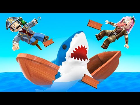 SCAPPO CON I MIEI AMICI DALLO SQUALO GIGANTE DI ROBLOX!