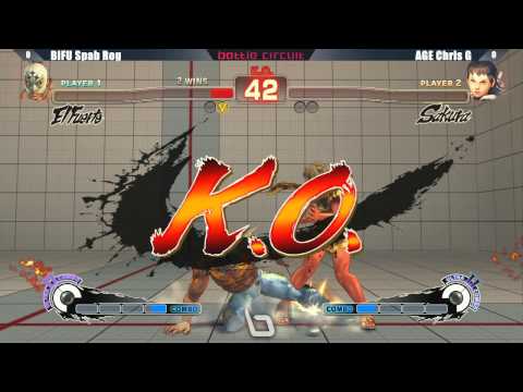 SSF4 AE2012 BIFU Spabrog vs AGE Chris G. - Next Level Battle Circuit #2 Tournament