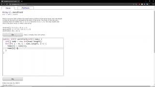 Download the video "Array-2 (zeroFront) Java Tutorial || codingbat.com"